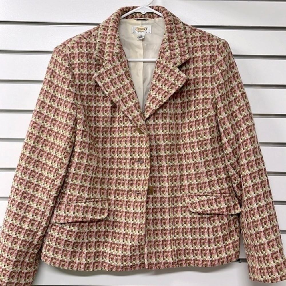 Talbots vintage petite wool tweed‎ blazer jacket women’s 14